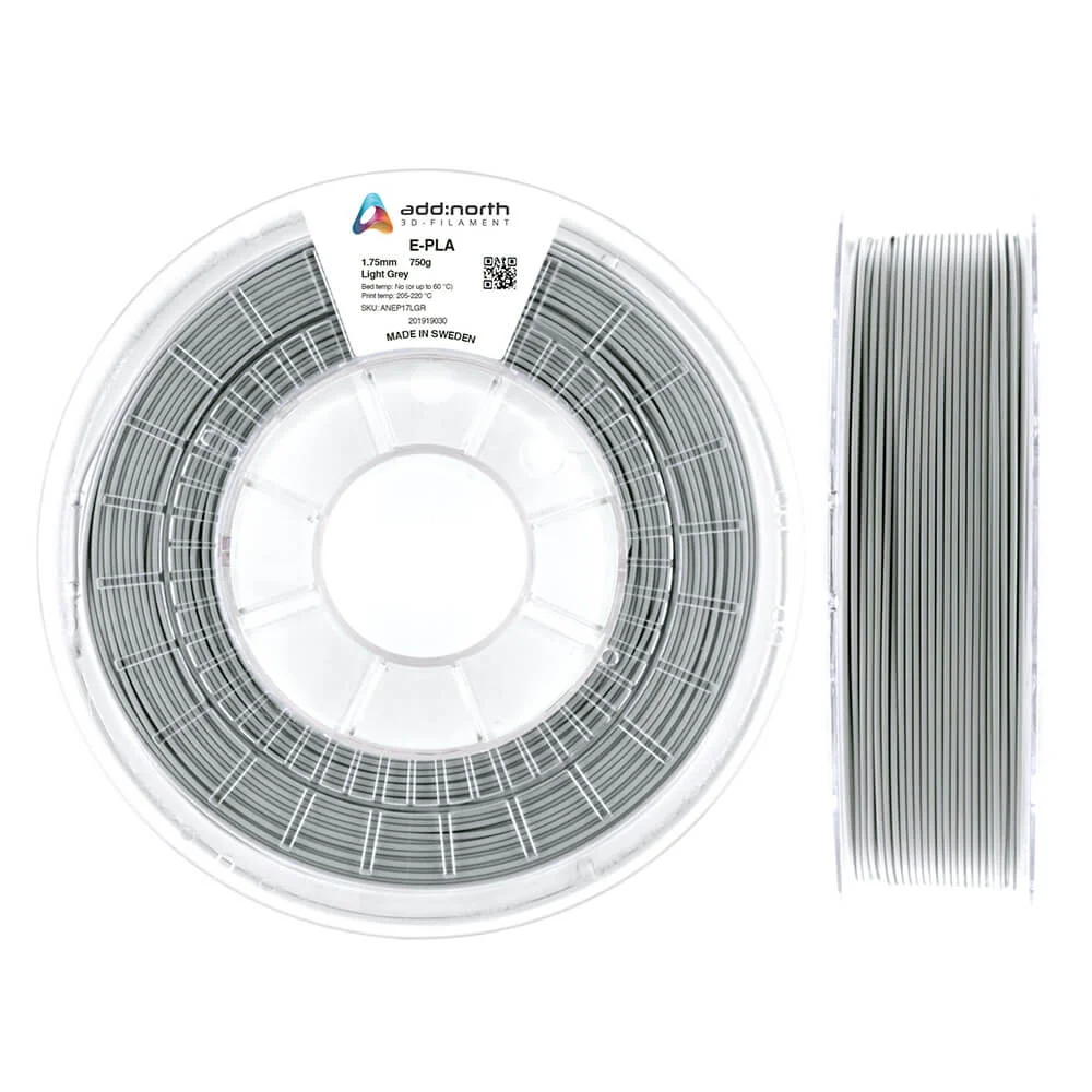Grå PLA filament 1.75mm - 750g - add:north