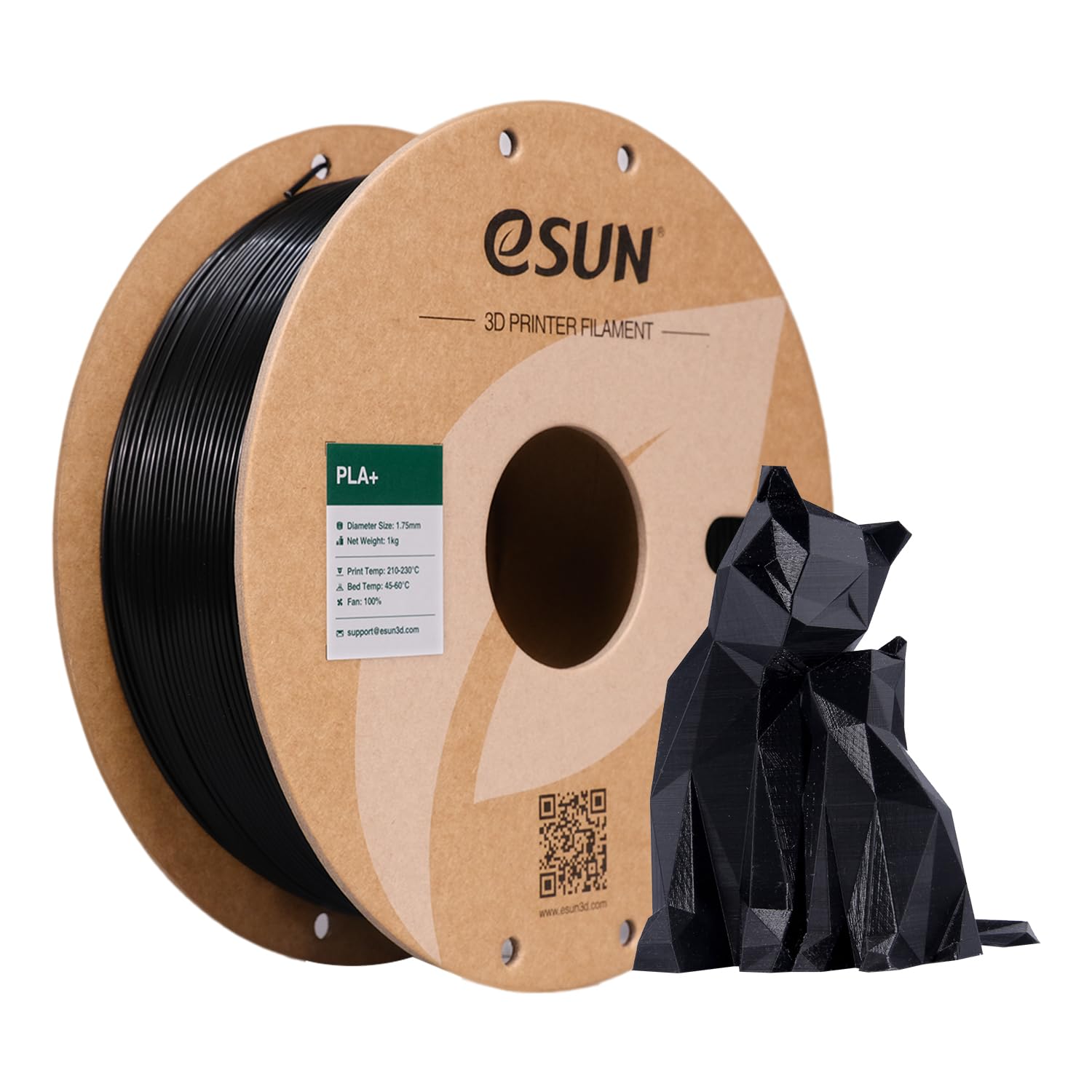 eSun svart pla filament