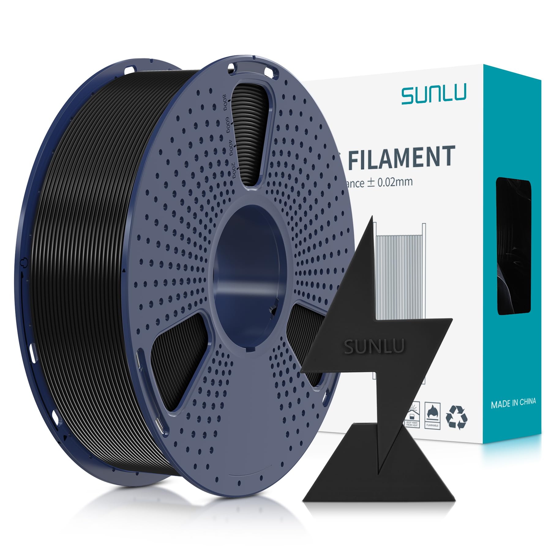 Sunlu PLA Filament Svart - High-Speed - 1.75mm - 1kg - Bild 2