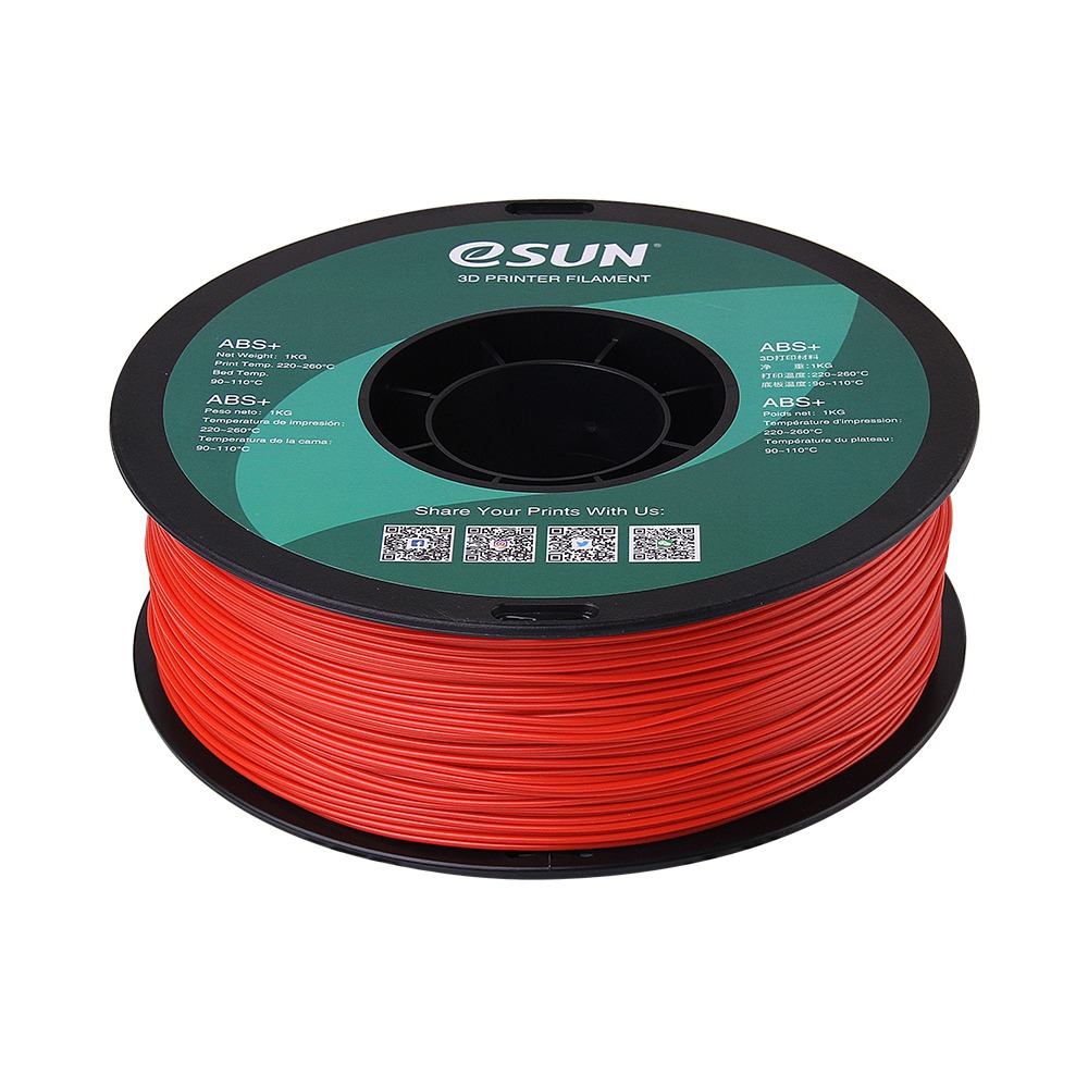 eSun ABS+ filament - Röd - 1.75 mm - 1 kg - Bild 3