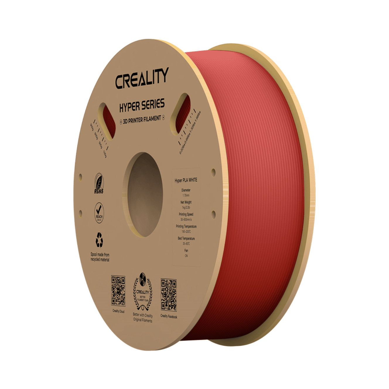 Creality filament hyper PLA röd 1kg 1.75mm