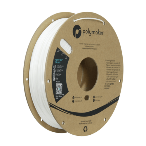 Polymaker TPU filament PolyFlex 95A vit 1.75mm 750g