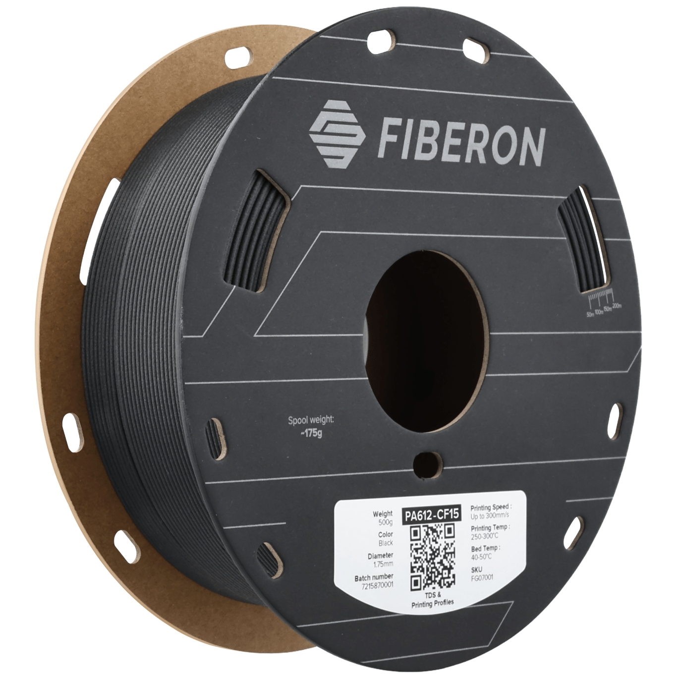 Fiberon PA Nylon filament svart 1.75mm