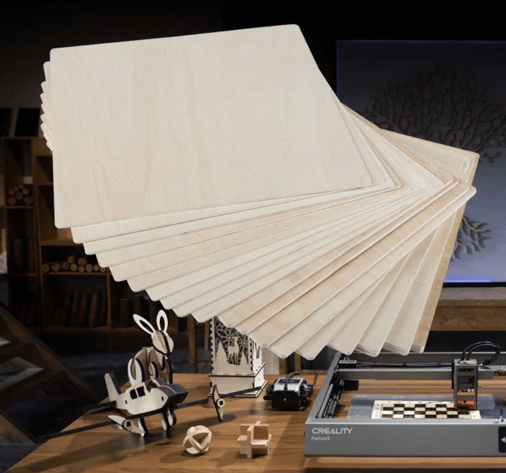 10-pack basswood träskivor 200x200x3mm - Bild 3