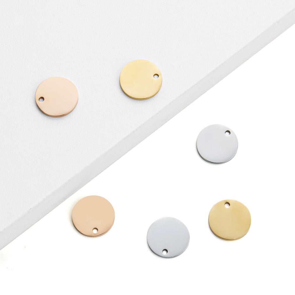 Pendants - 30st hängen i rostfritt stål för smyckesgravering