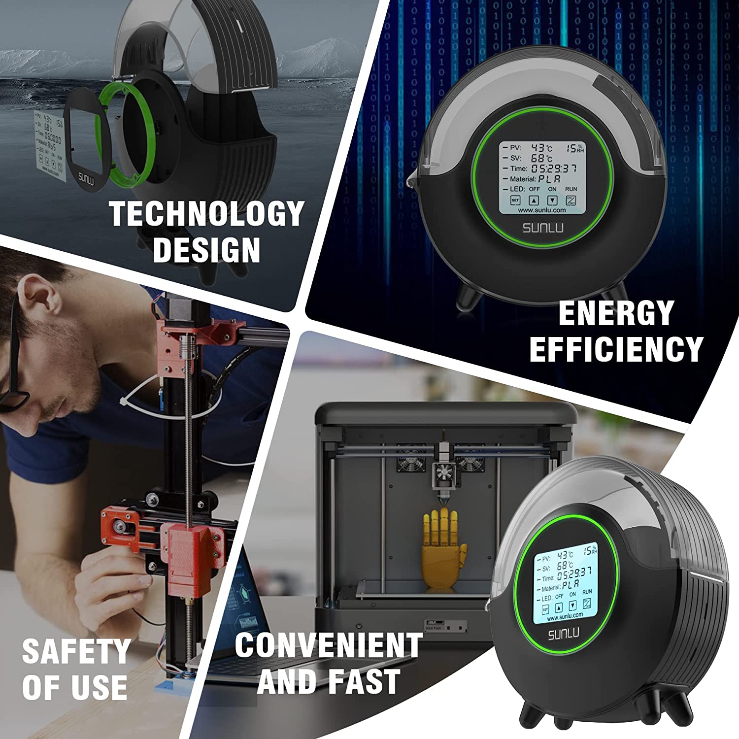 SUNLU S2 filadryer - Bild 2