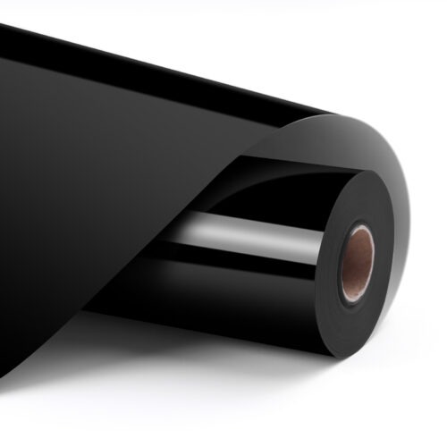 svart heat transfer vinyl papper
