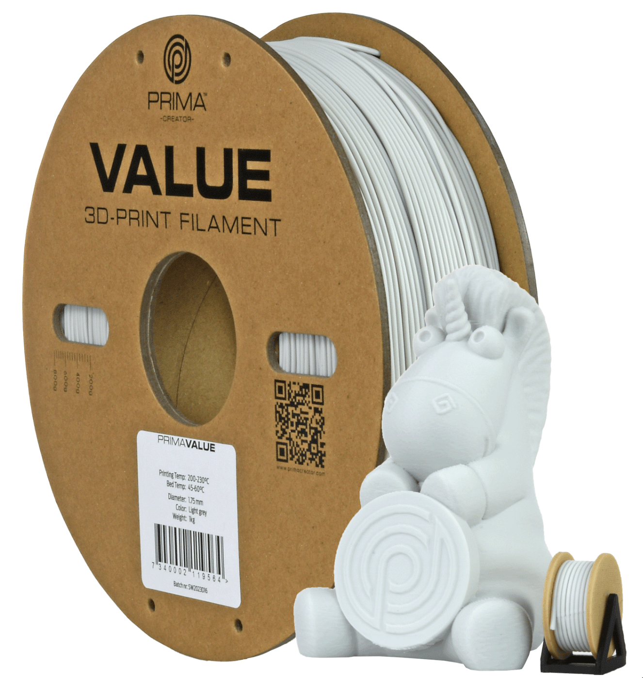 PrimaValue PETG grå - 1.75 mm - 1 kg - Bild 2