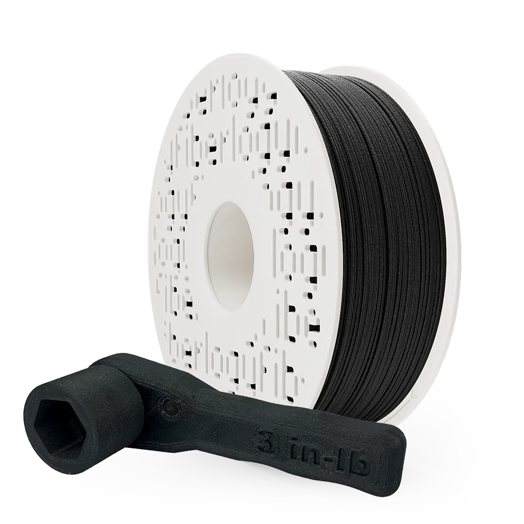 Fiberlogy Nylon PA12+CF15 filament - Svart - 1.75mm - 500g