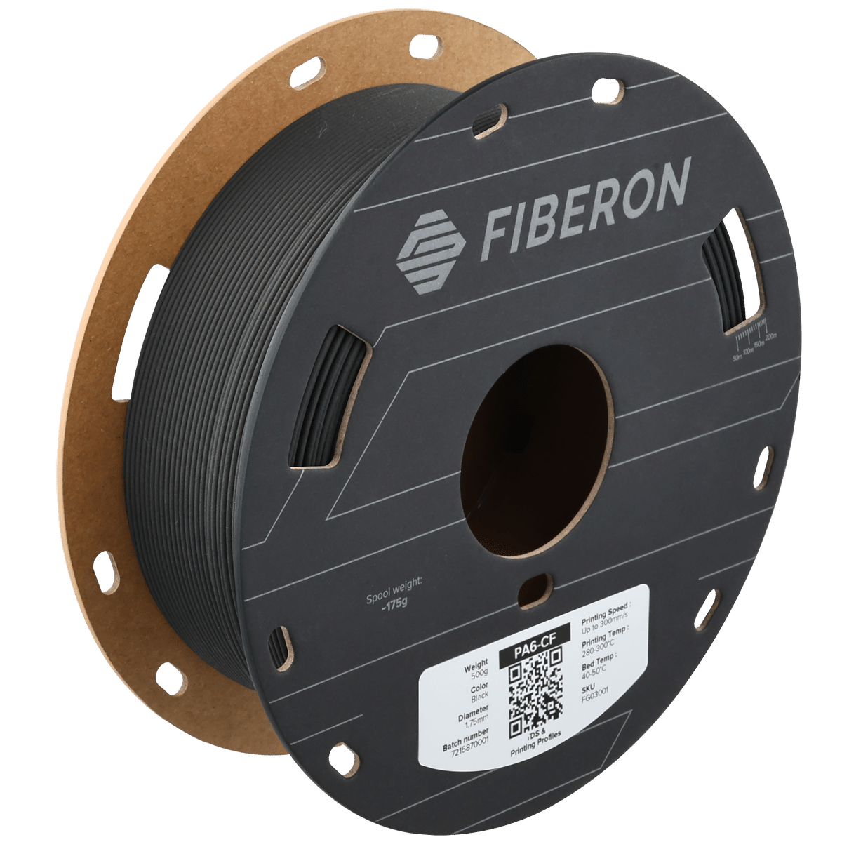 Polymaker Fiberon PA6-CF20 filament - Svart - 1.75mm - 500g